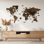 Ocean Labels & Accessories Set for Wooden Maps | Brown