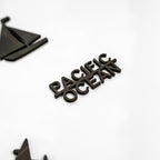 Ocean Labels & Accessories Set for Wooden Maps | Brown