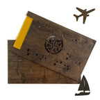 Ocean Labels & Accessories Set for Wooden Maps | Brown