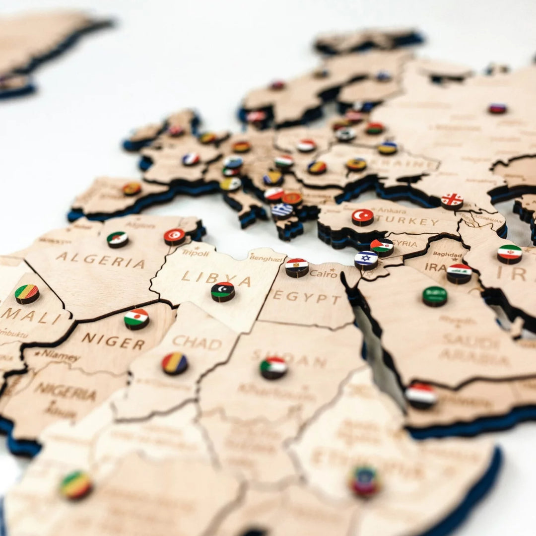 Wooden Flags for Maps | Country Flag Pins