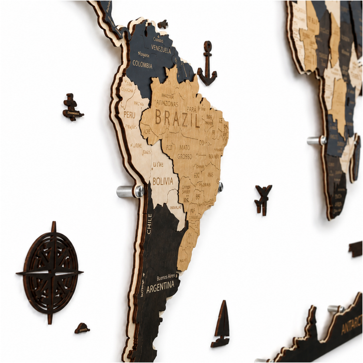 LED Wooden World Map | Skandy