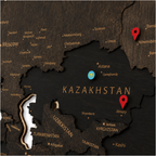 Drewniana Mapa Świata LED – Wenge