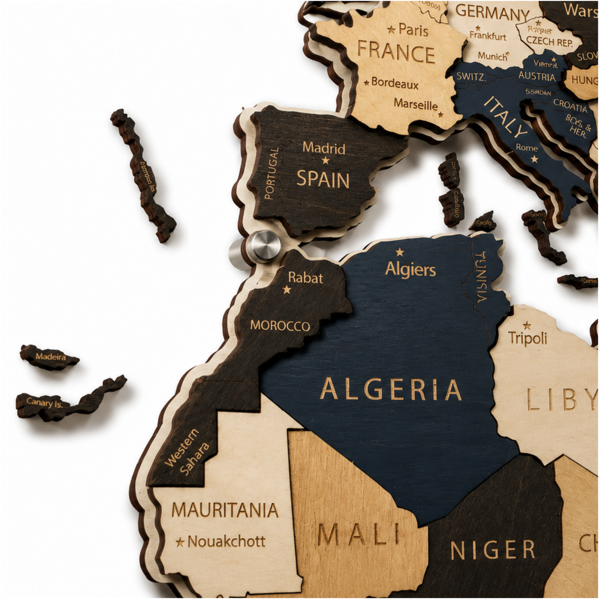 LED Wooden World Map | Skandy