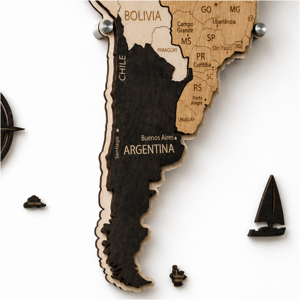 LED Wooden World Map | Skandy