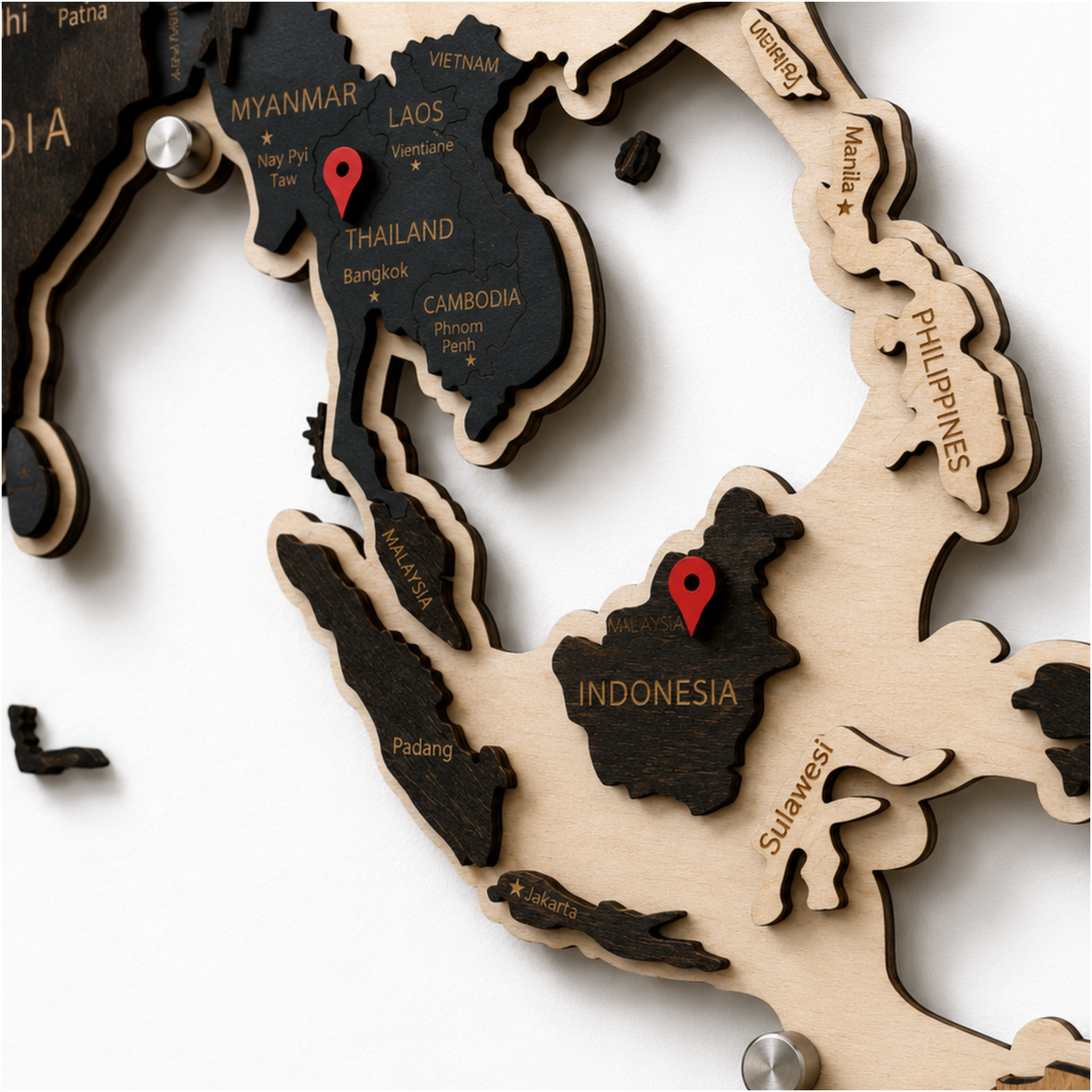 LED Wooden World Map | Skandy