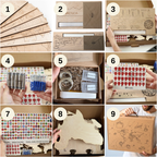 Wooden World Map LED – Natural