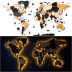 Wooden World Map LED – Skandy