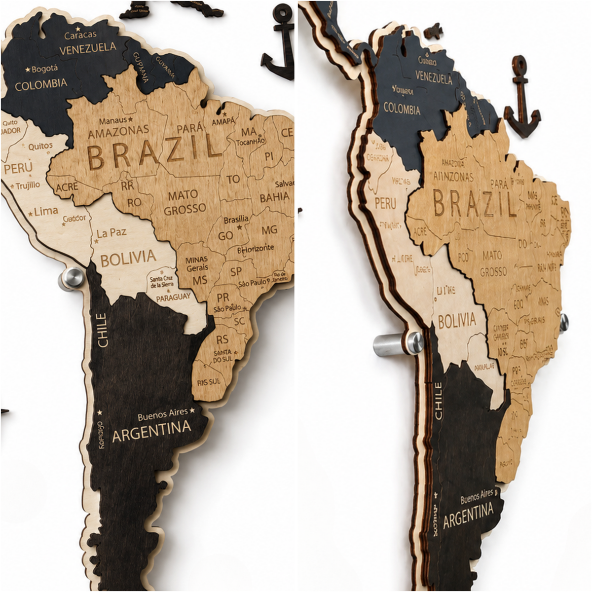 LED Wooden World Map | Skandy