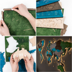 LED Wooden World Map | Multicolor