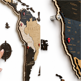 LED Wooden World Map | Skandy