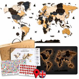 LED Wooden World Map | Skandy
