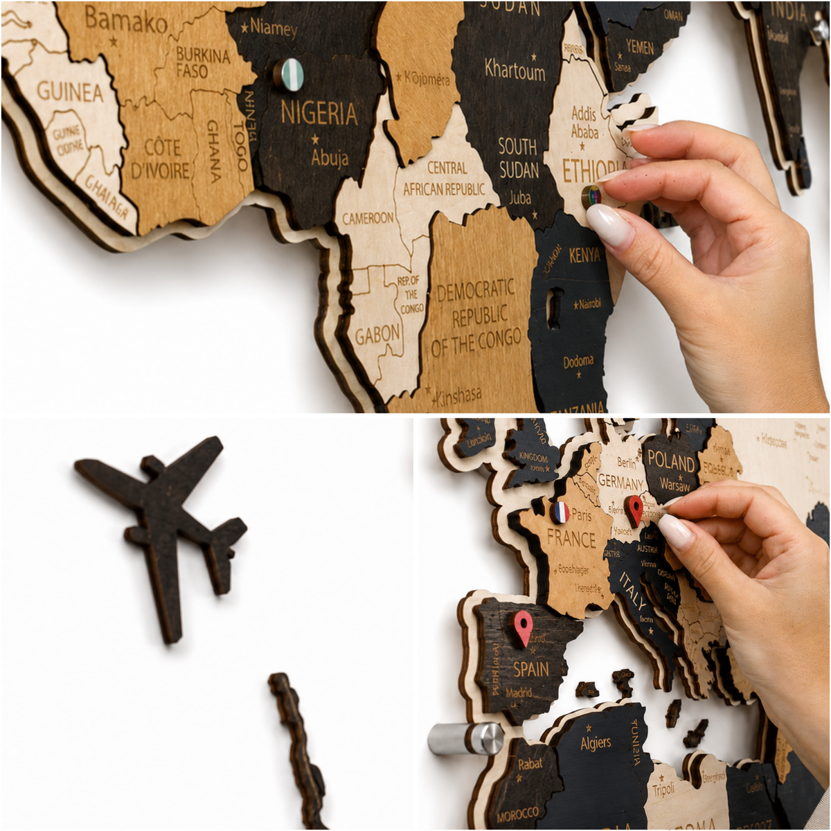 LED Wooden World Map | Skandy