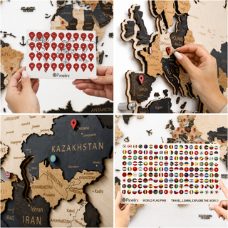 LED Wooden World Map | Skandy
