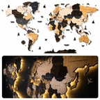 Wooden World Map LED – Skandy