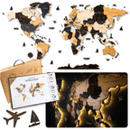 Wooden World Map LED – Skandy
