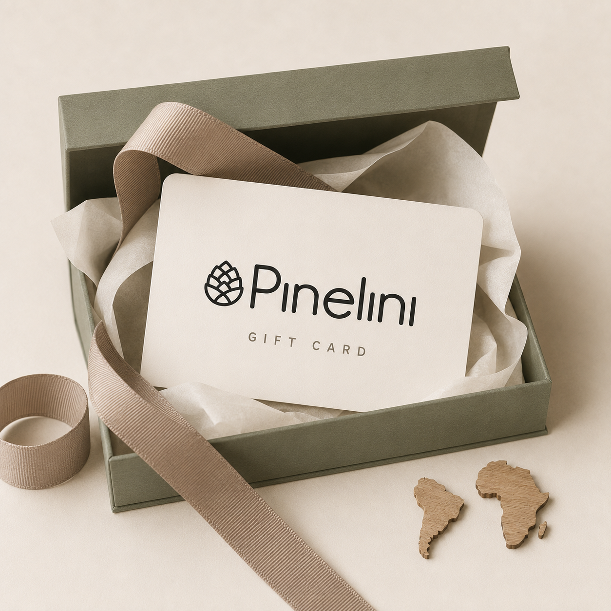 Pinelini Digital Gift Card — Wooden Maps & Accessories