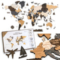 Pinelini Classic wooden world map skandy, map details and included installation guide