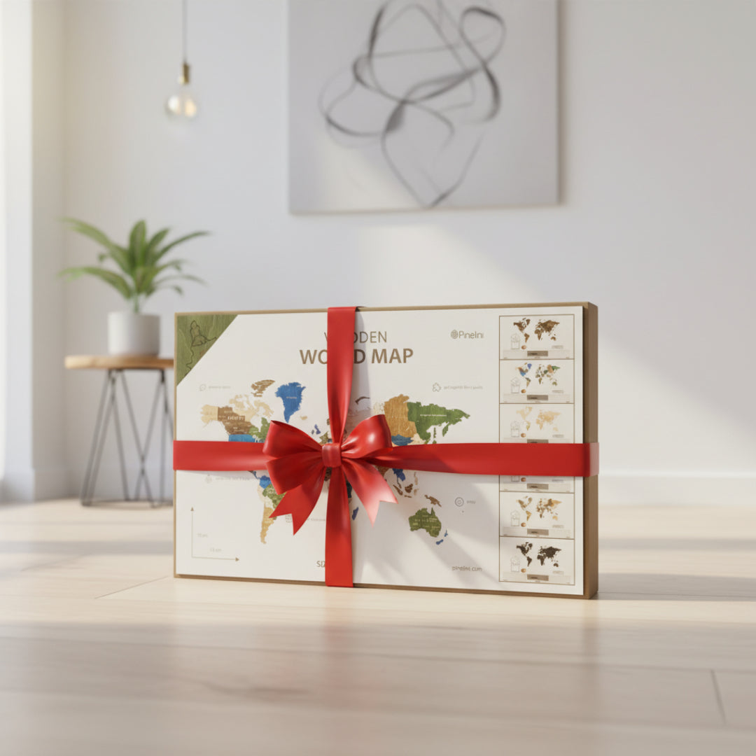 Wooden World Map 3D | Multicolor
